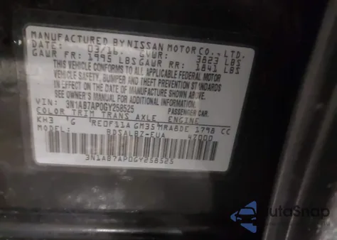 2016 Nissan Sentra S from USA, damaged, VIN 3N1AB7AP0GY258525